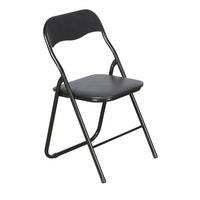 KLAPPSTUHL, Mihe, Stühle Schwarz, Metall, 45 x 44 x 78 cm, 4-teilig - Schwarz, Textil/Metall (45/78/44cm) - ebuy24