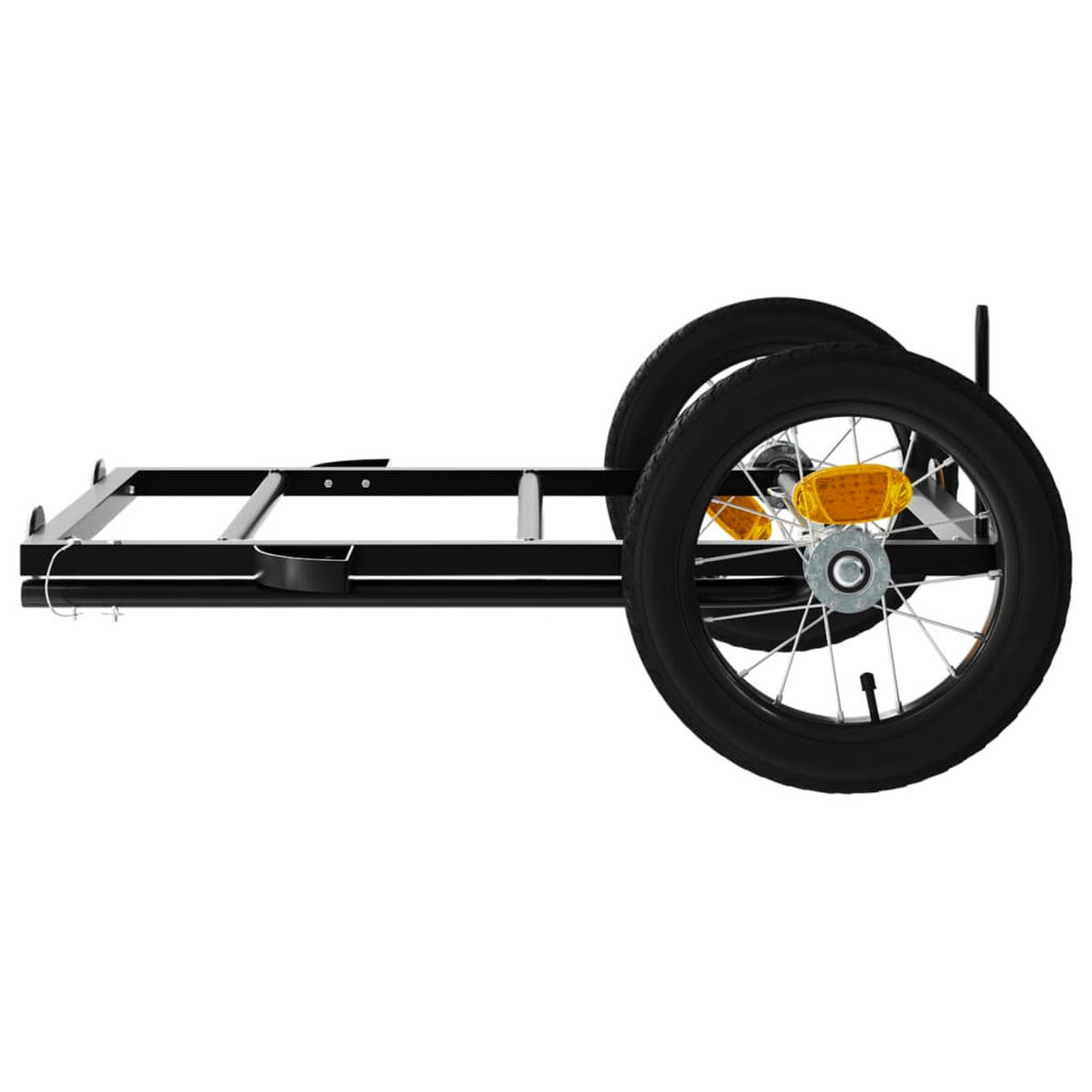 FAHRRADANHÄNGER Schwarz 122/53/28 Cm Eisen - Schwarz, Metall (53/28/122cm) - vidaXL