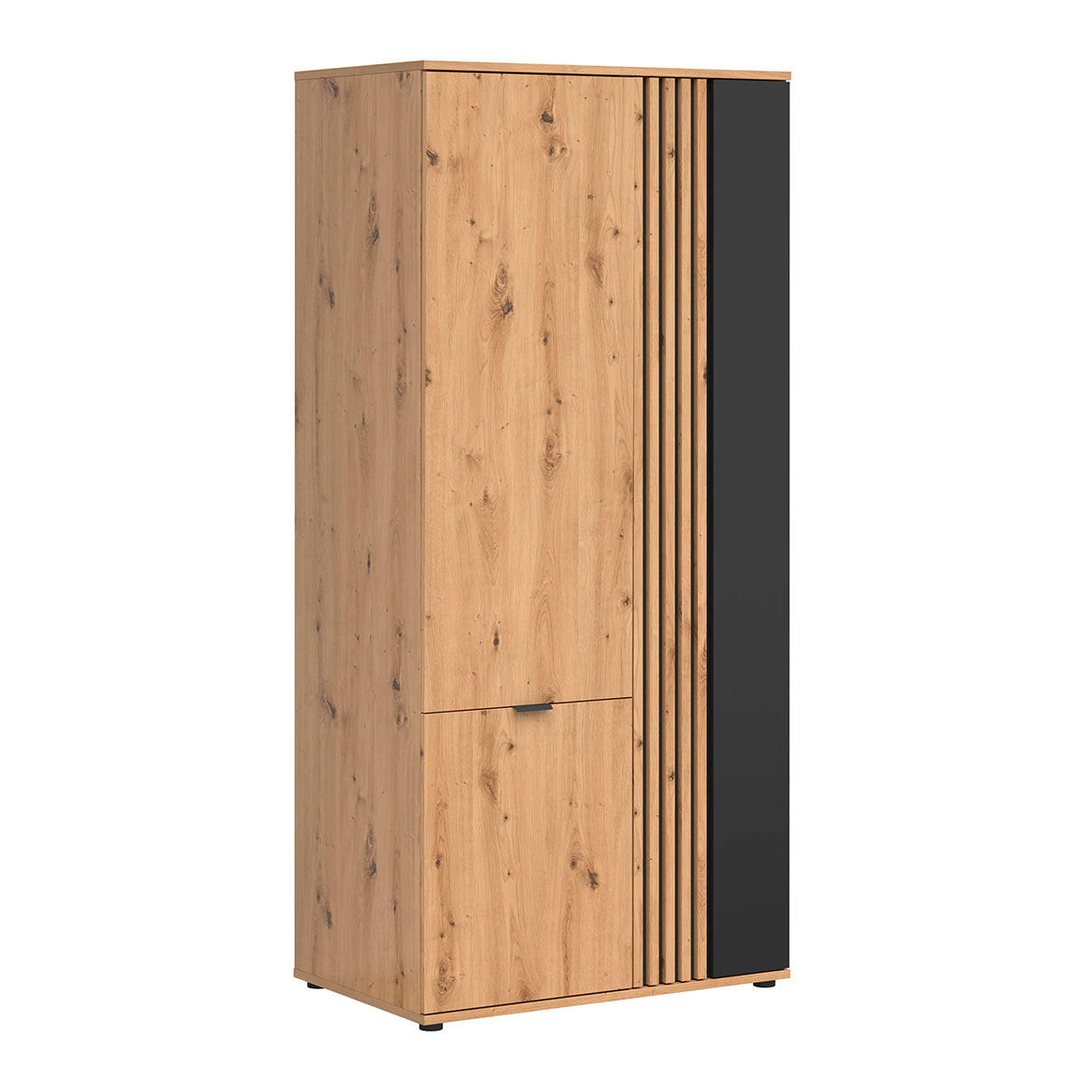 SCHRANK 3 Türen Ezra Holz - Braun, Holzwerkstoff (90/195/56cm) - Petits-meubles