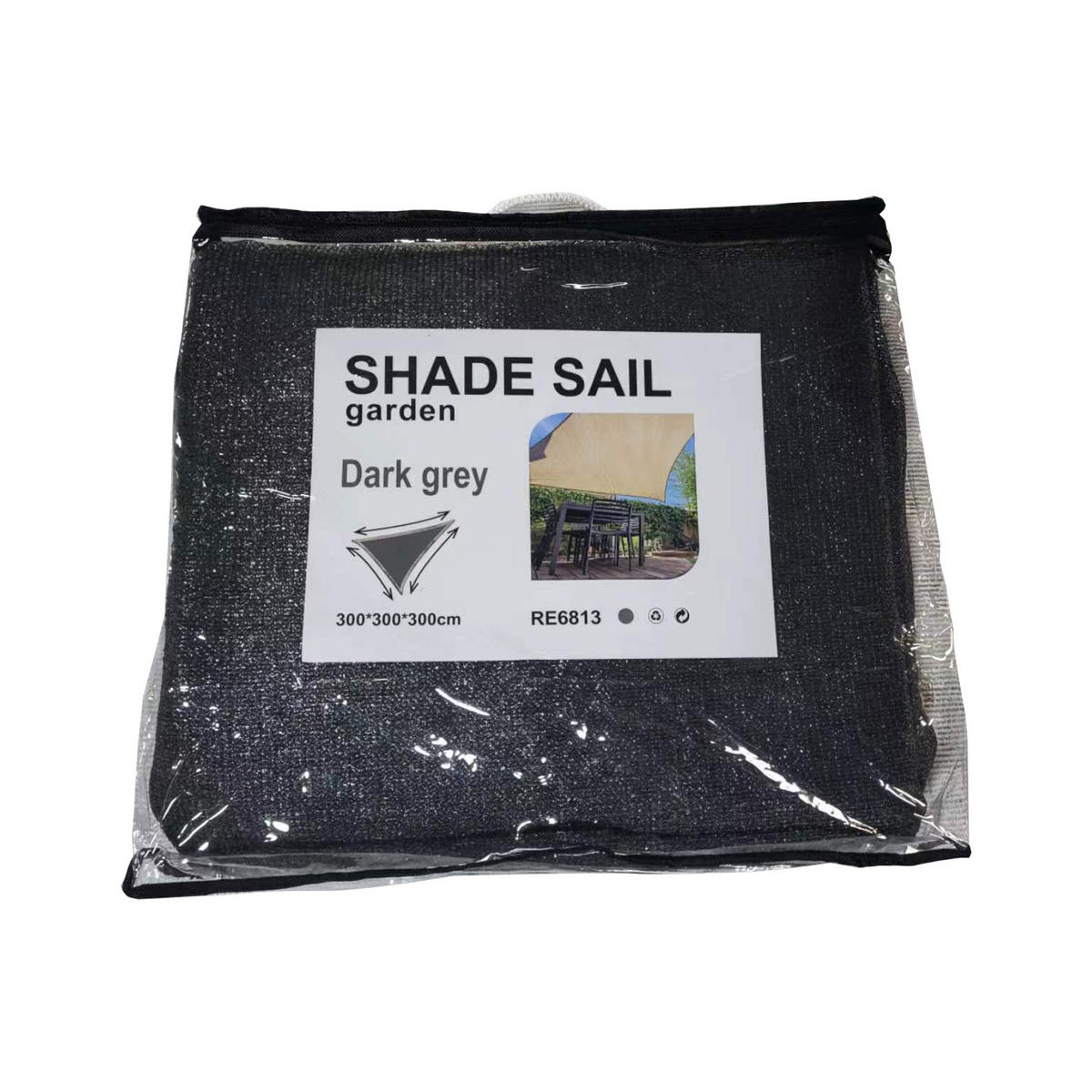 SONNENSEGEL Grau 300/300/1 cm - Grau, Kunststoff (300/300cm) - Mobili Rebecca