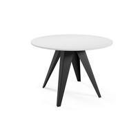 ESSTISCH Gerda Icy Weiß / Schwarz 90/128 / 90 / 76cm - Schwarz/Weiß, Holz/Holzwerkstoff (90/90/76cm) - Feldmann-Wohnen