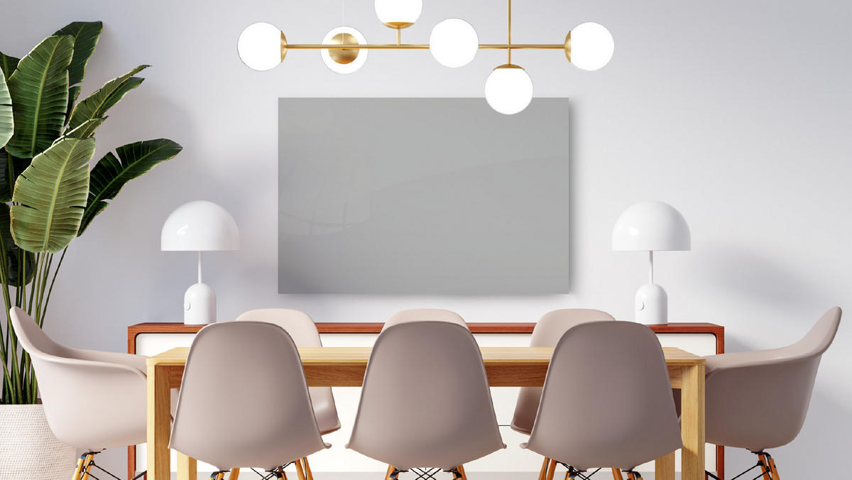 GLASBOARD, grau 60x40cm - rahmenloses Glasboard - Grau, Glas (60/40/0.7cm) - ALLboards