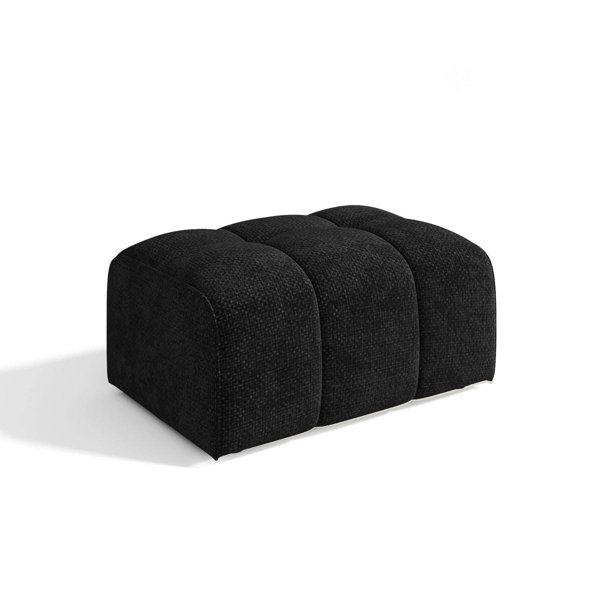 SITZKISSEN Chenille-Samt Dunkles Anthrazit 82cm - Anthrazit, Textil (82/45/60cm) - Sia Home