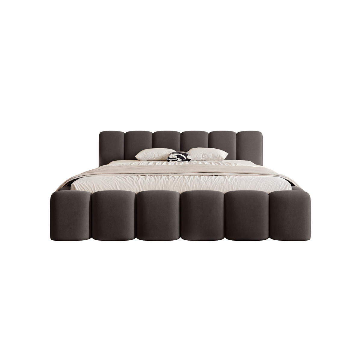 POLSTERBETT Limata 160x200 cm, Anthrazit - Anthrazit, Textil (160/200cm) - Fedve