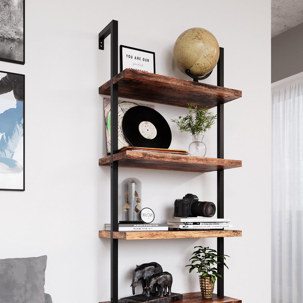BÜCHERREGAL Ava Antikholz 60 x 183 cm - Eichefarben, Holzwerkstoff (60/183/30cm) - Vicco