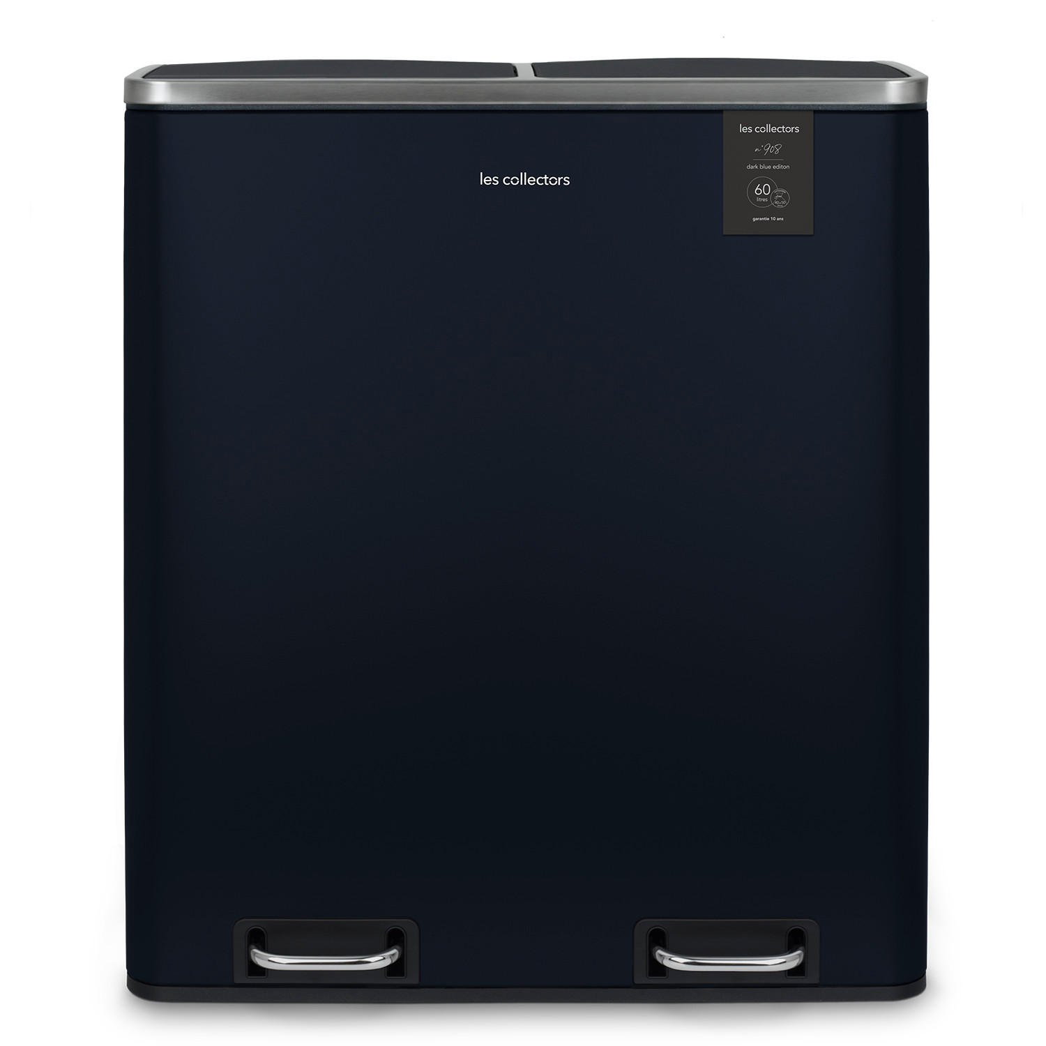 RECYCLINGMÜLLEIMER 60L, 2x30L Behälter, nachtblau N°908 - Dunkelblau, Metall (58.5/65/36cm) - Les Collectors