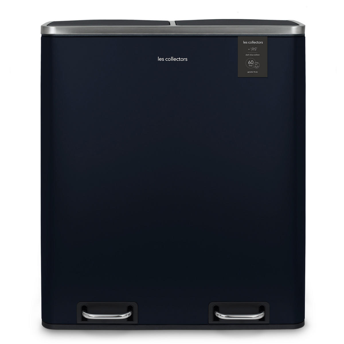 RECYCLINGMÜLLEIMER 60L, 2x30L Behälter, nachtblau N°908 - Dunkelblau, Metall (58.5/65/36cm) - Les Collectors