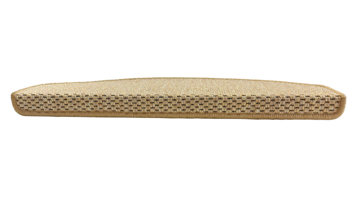 STUFENMATTE Set. 15 Stück "Florenz" Sisal Optik Flachgewebe Senf 24 x 65 cm - Currygelb/Gelb, Textil (24/65/4cm) - oKu-Tex