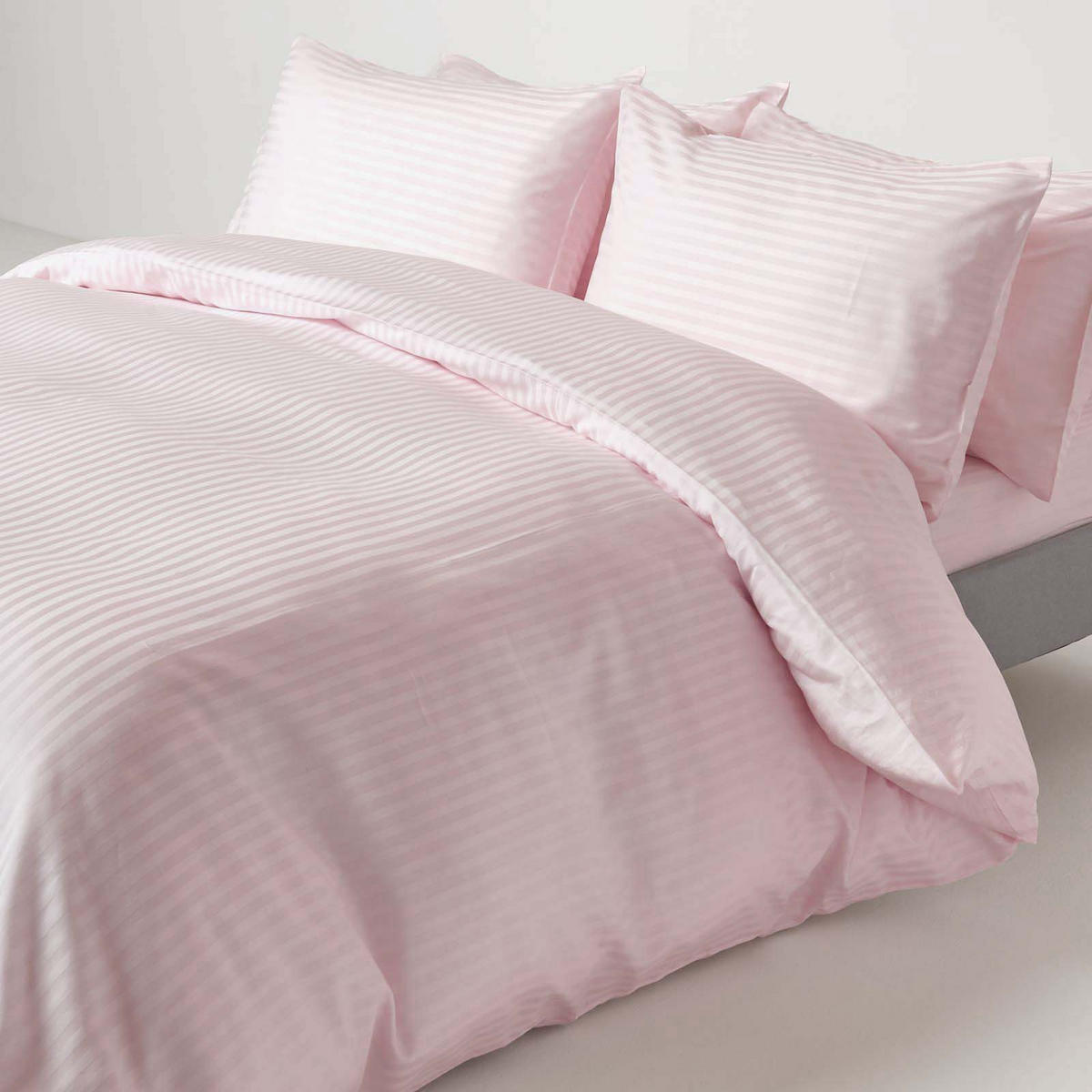 DAMAST-BETTLAKEN ohne Gummizug, 100% Ägyptische Baumwolle - Flieder, Textil (178/255cm) - Homescapes