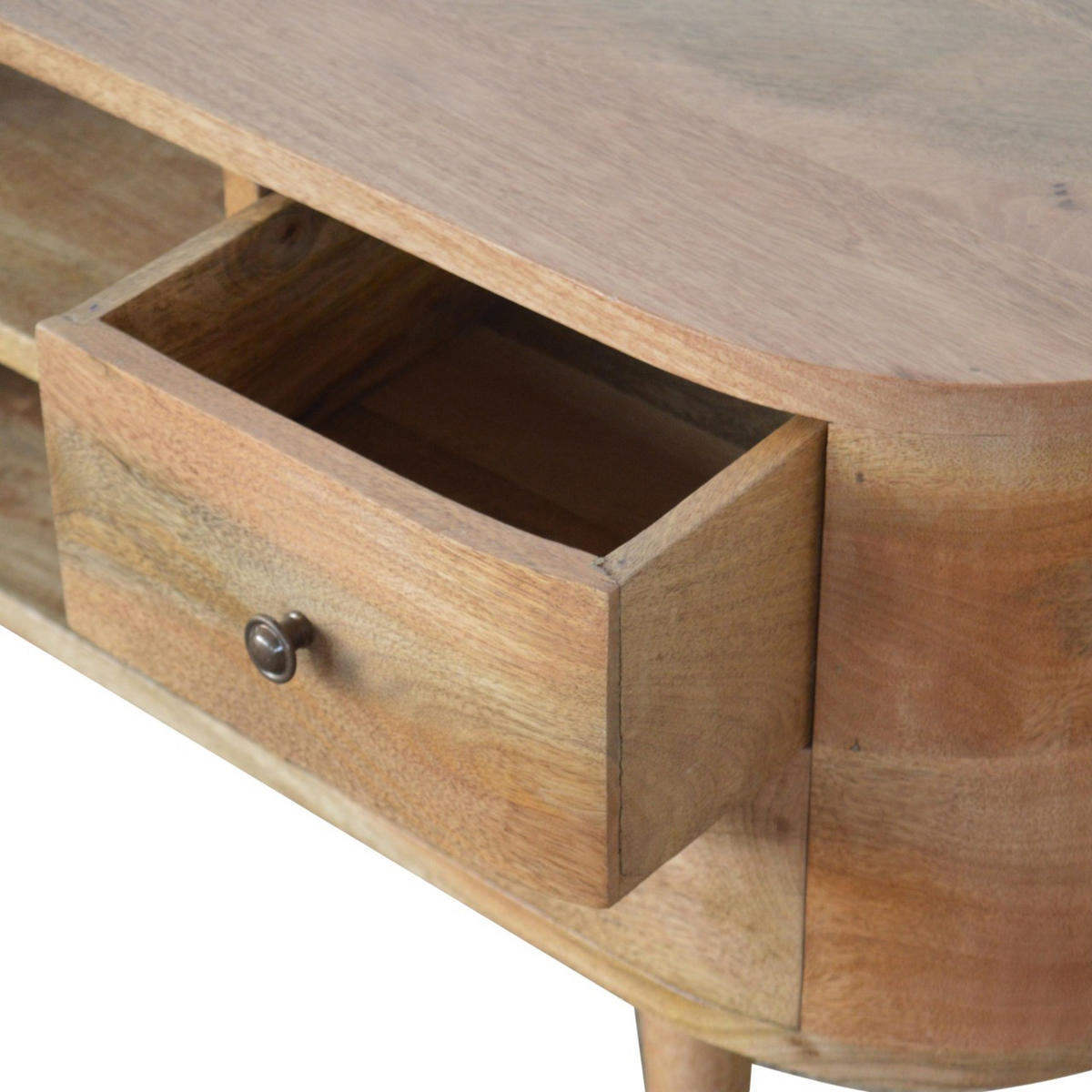 TV-ELEMENT mit 4 Schubladen und 2 Regalen - Messingfarben/Braun, Holz/Metall (110/47/35cm) - Artisan Furniture