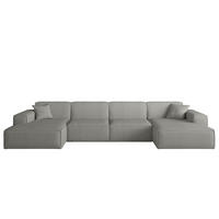 WOHNLANDSCHAFT Celes Premium In Scala - Grau, Holzwerkstoff/Textil (379/73/165cm) - Fun Möbel