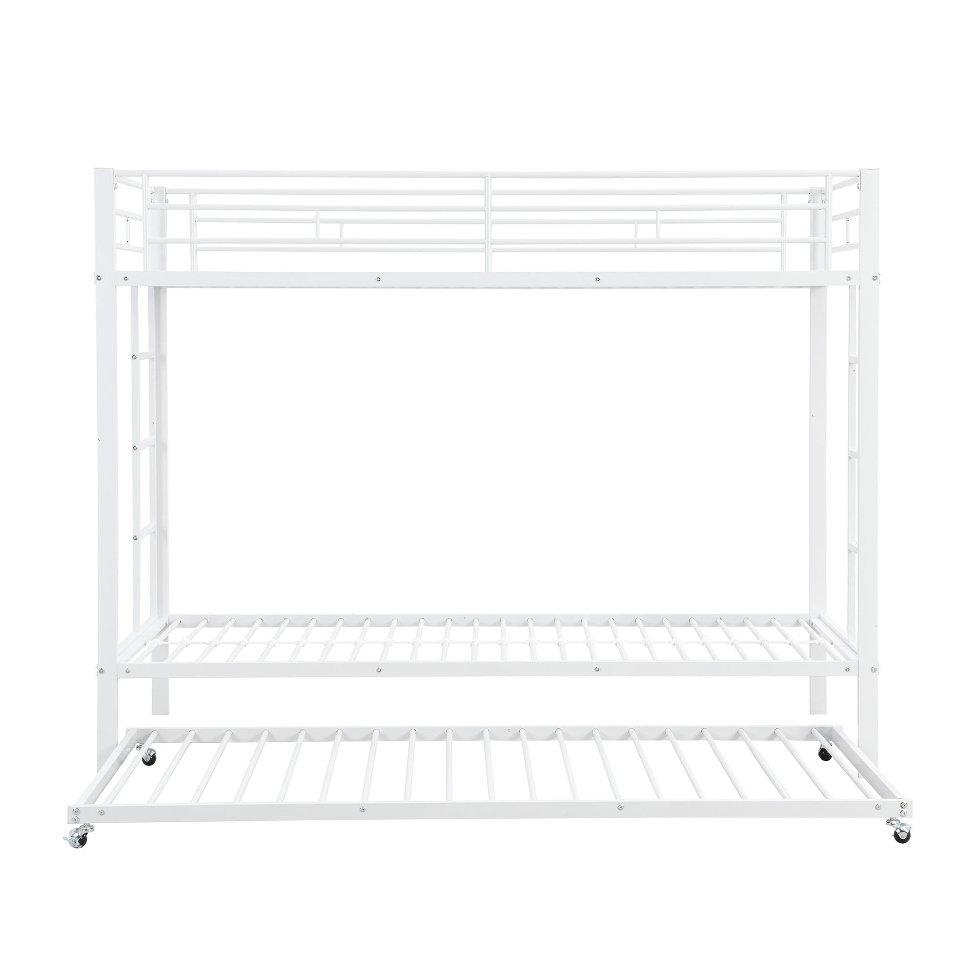 ETAGENBETT 90/200 cm Weiß mit Ausziehbett 90/190 cm - Weiß, Metall (90/200cm) - Oxeza
