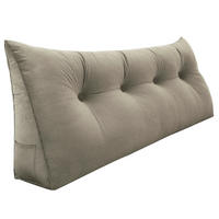RÜCKENKISSEN für Bett Samt Beige 140 cm - Beige, Textil (50/140cm) - Vercart