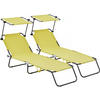 SONNENLIEGE lazy Gelb - Gelb, Metall (54.5/73/180cm) - Habitat Garten