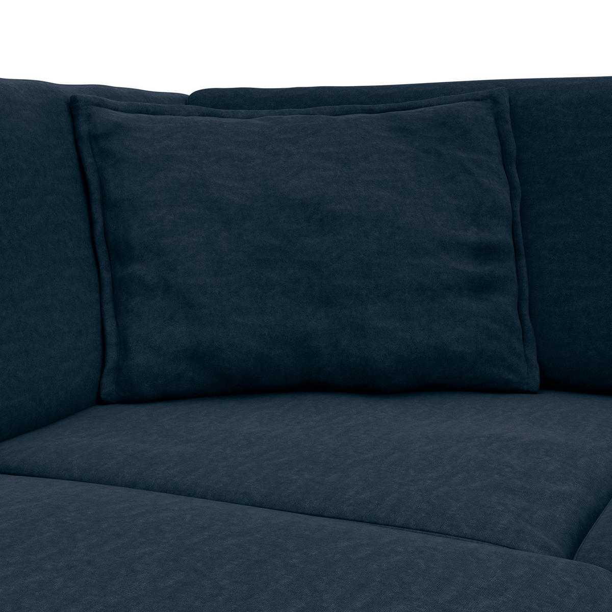 ECKSOFA mit Ottomane - Blau/Schwarz, Kunststoff/Textil (328/272cm) - home24