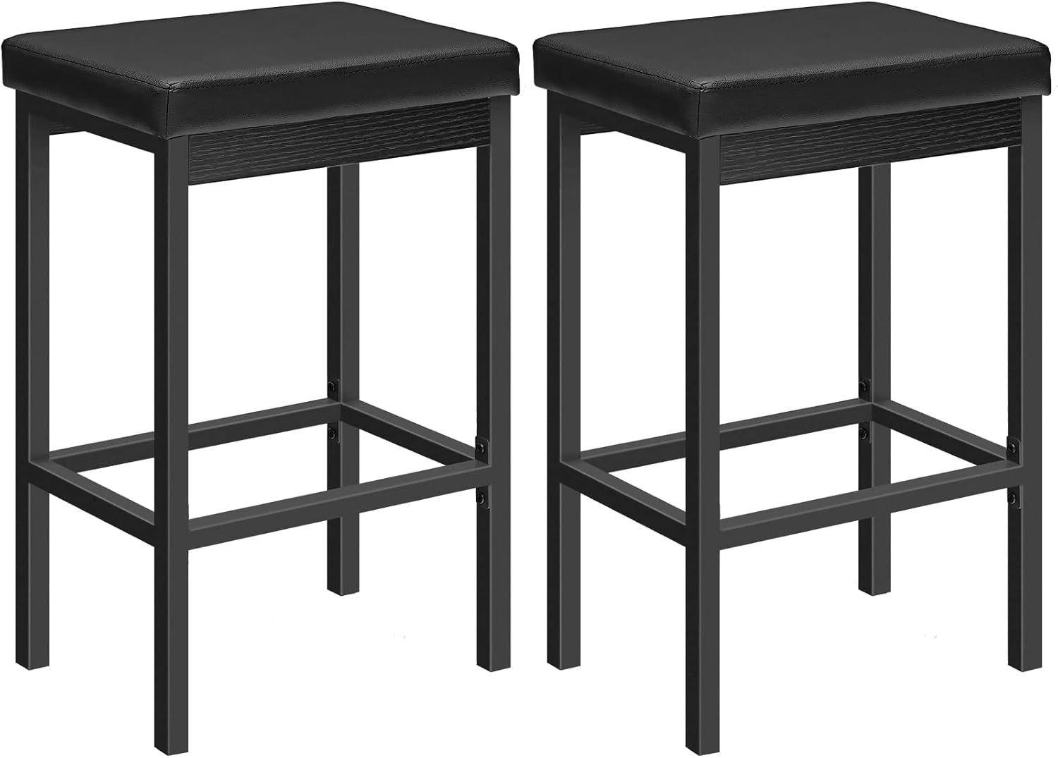 BARHOCKER 2er-SET Schwarz Barstuhl Küchenhocker - Schwarz, Holz (40/63/28cm) - Hoobro