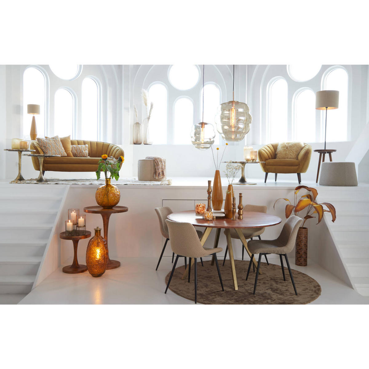 BEISTELLTISCH JOEKON - Braun- Ø40x47cm - Braun, Holz (40/40/47cm) - Light & Living