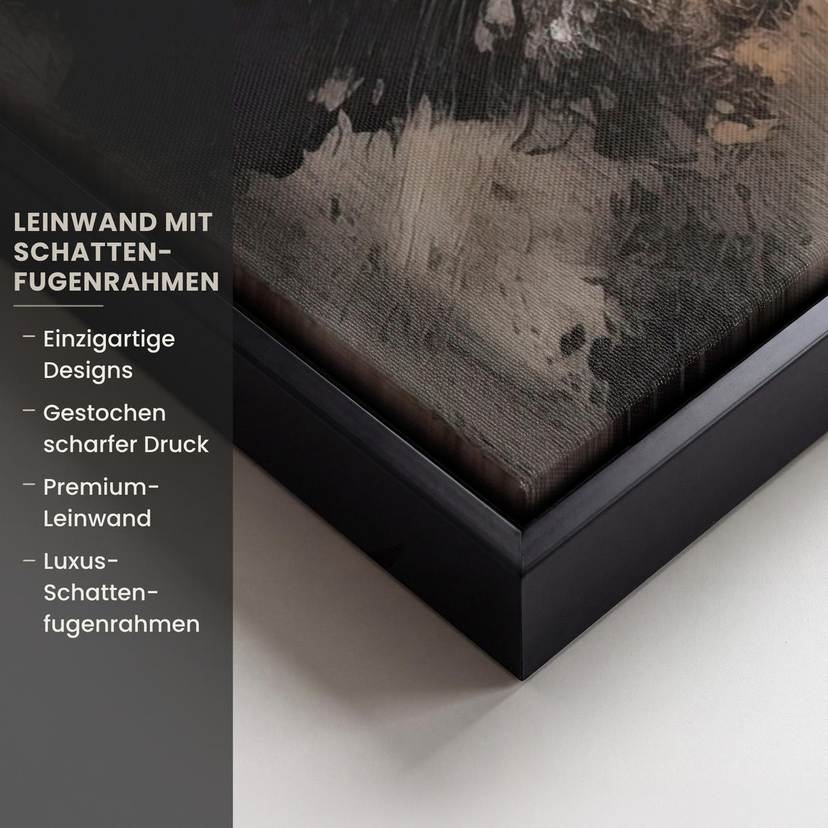 LEINWAND Bilder mit Rahmen - Farbe - Abstrakt - Beige - Kunst - 50x50 - Greige, Textil (50/50cm) - MuchoWow