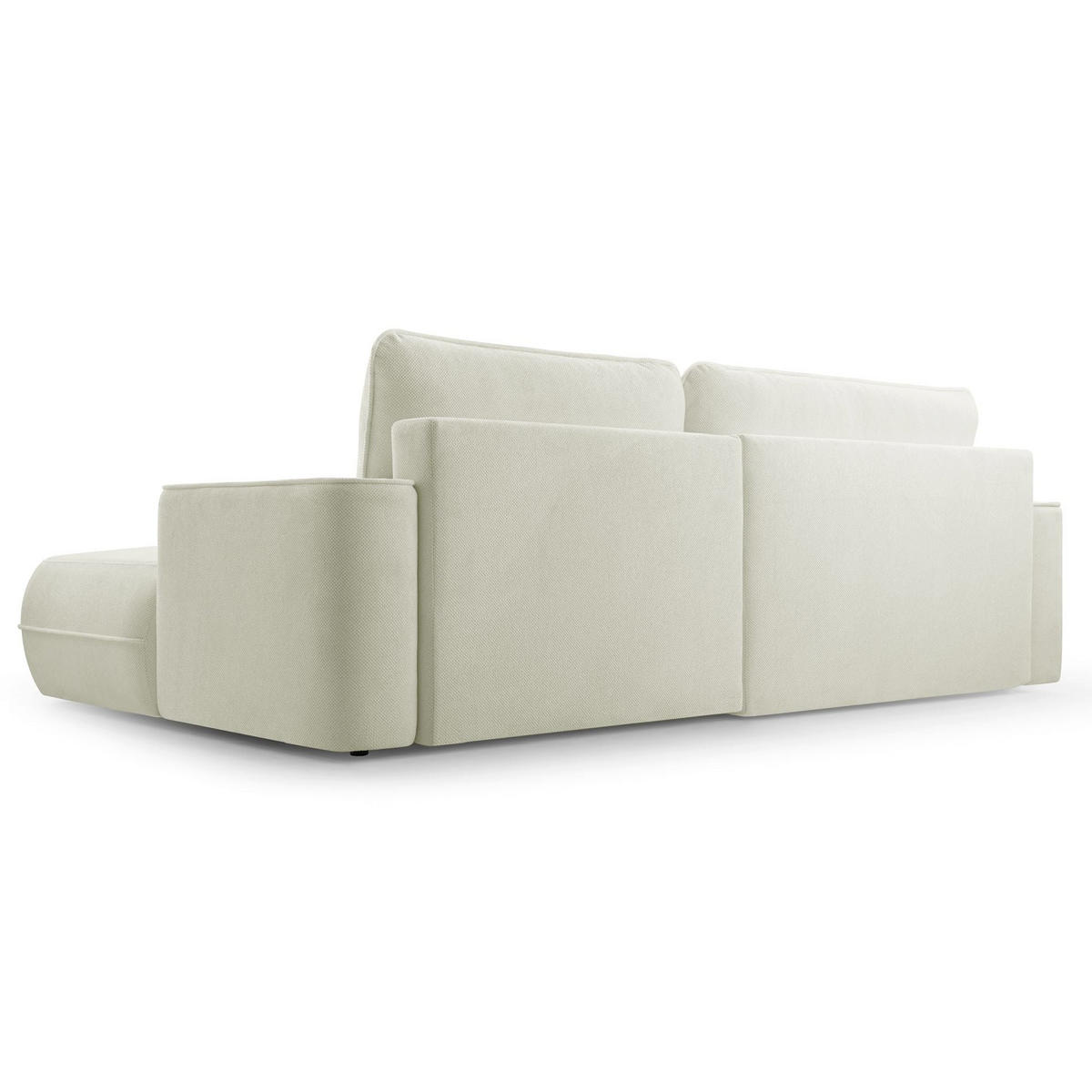 ECKSOFA Fuerro Weiß Strukturstoff - Schwarz/Weiß, Kunststoff/Textil (260/168cm) - Selsey