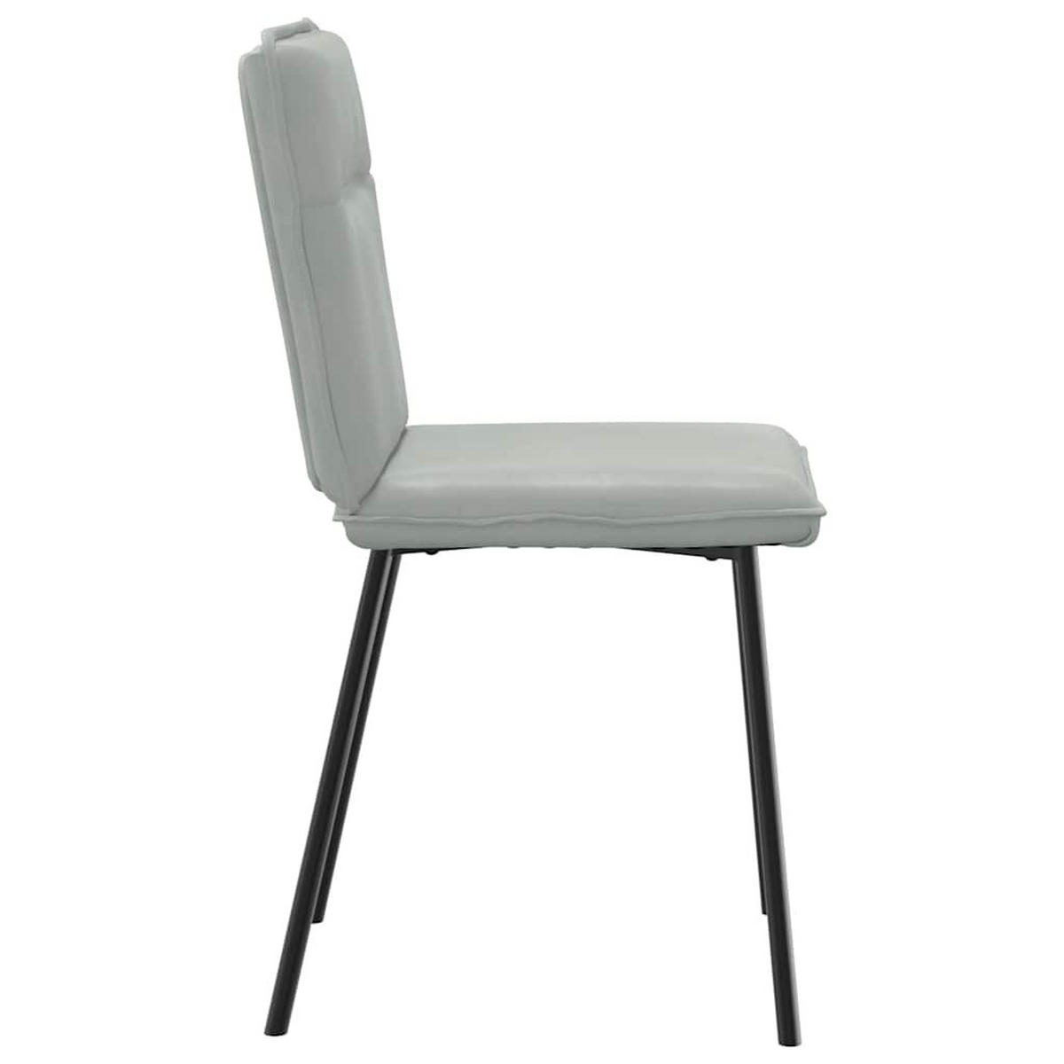 ESSZIMMERSTÜHLE 2 Stk. Hellgrau Samt 45*54*83cm - Grau, Metall (45/83/54cm) - ZMH