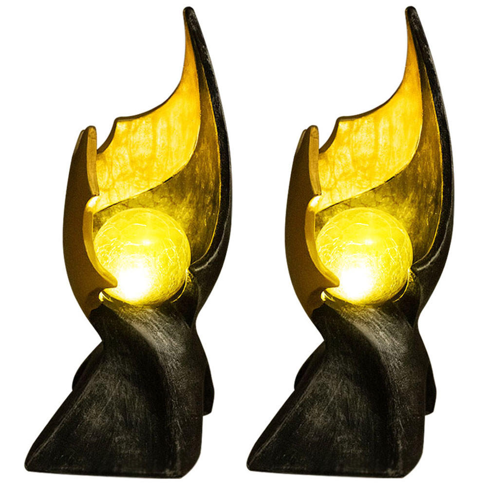 LED AUSSENLEUCHTE Silber Glas Flammen-Optik - Silberfarben, Glas (15/14.5/36cm) - Globo Lighting