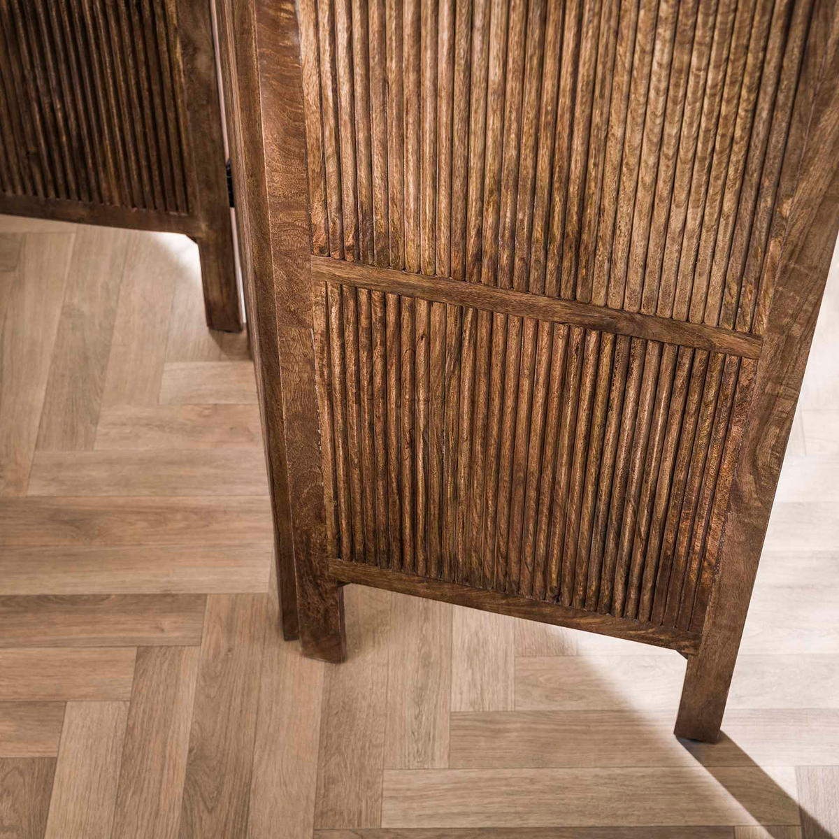 RAUMTEILER Wave Beige 8/150/170 cm - Beige, Holz (150/170/8cm) - Hoyz Collection