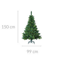 WEIHNACHTSBAUM mit Ständer 99/99/150 cm - Grün, Kunststoff (150cm) - Fééric Lights and Christmas