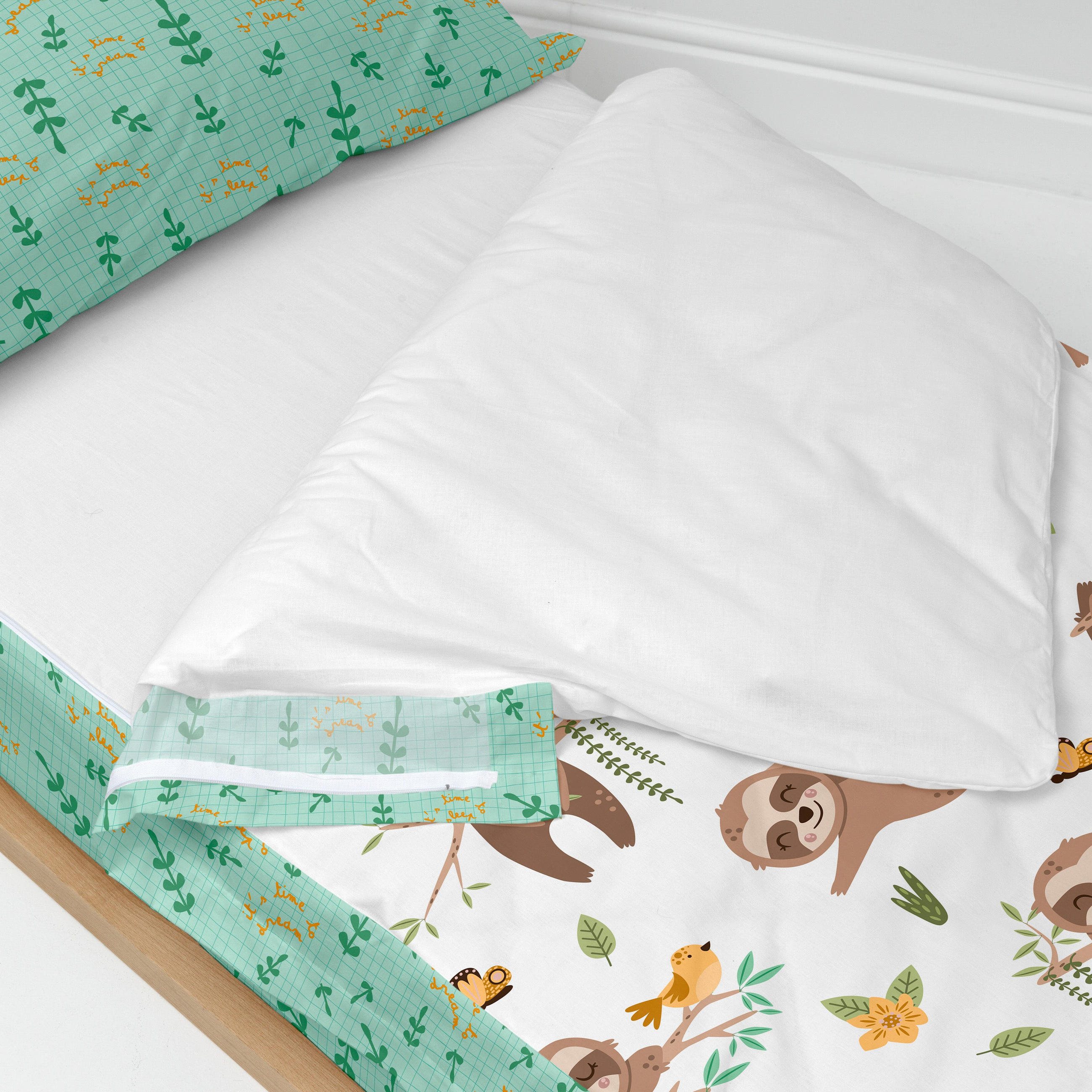 NORDIC-SACK happy sloth 105x200 cm ohne füllung mehrfarbig - Multicolor, Textil (105/200cm) - Happy Friday