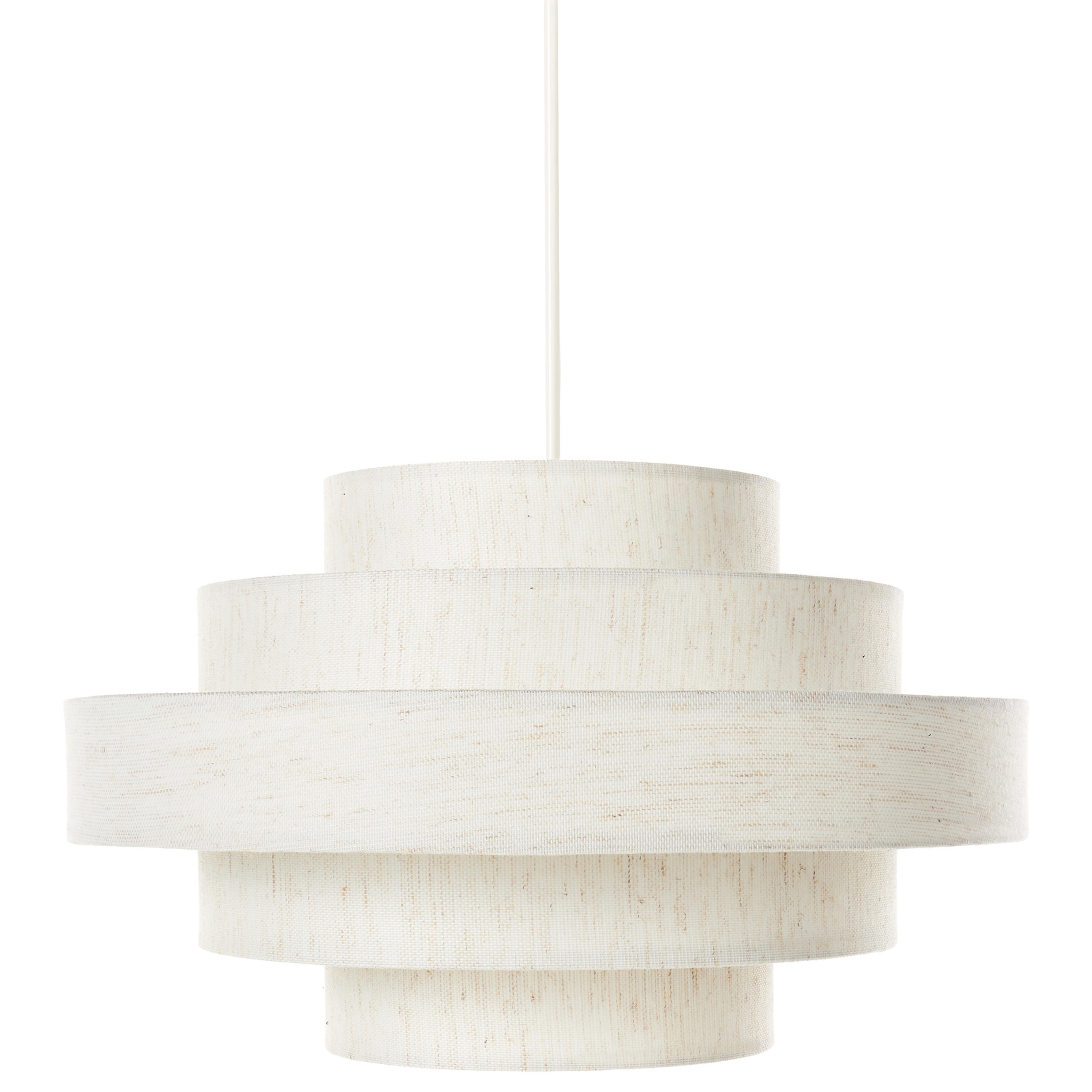 HÄNGELEUCHTE Weiß Erebato - Creme, Textil (40/40/80cm) - Beliani