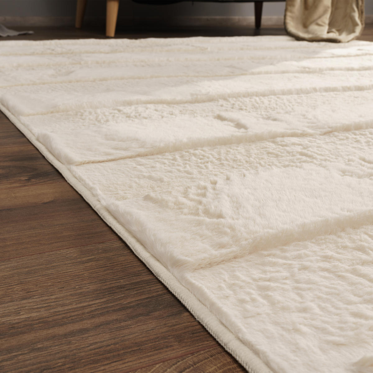 HOCHFLORTEPPICH 60/100 cm Arnheim 744 - Creme, Textil (60/100cm) - Paco Home