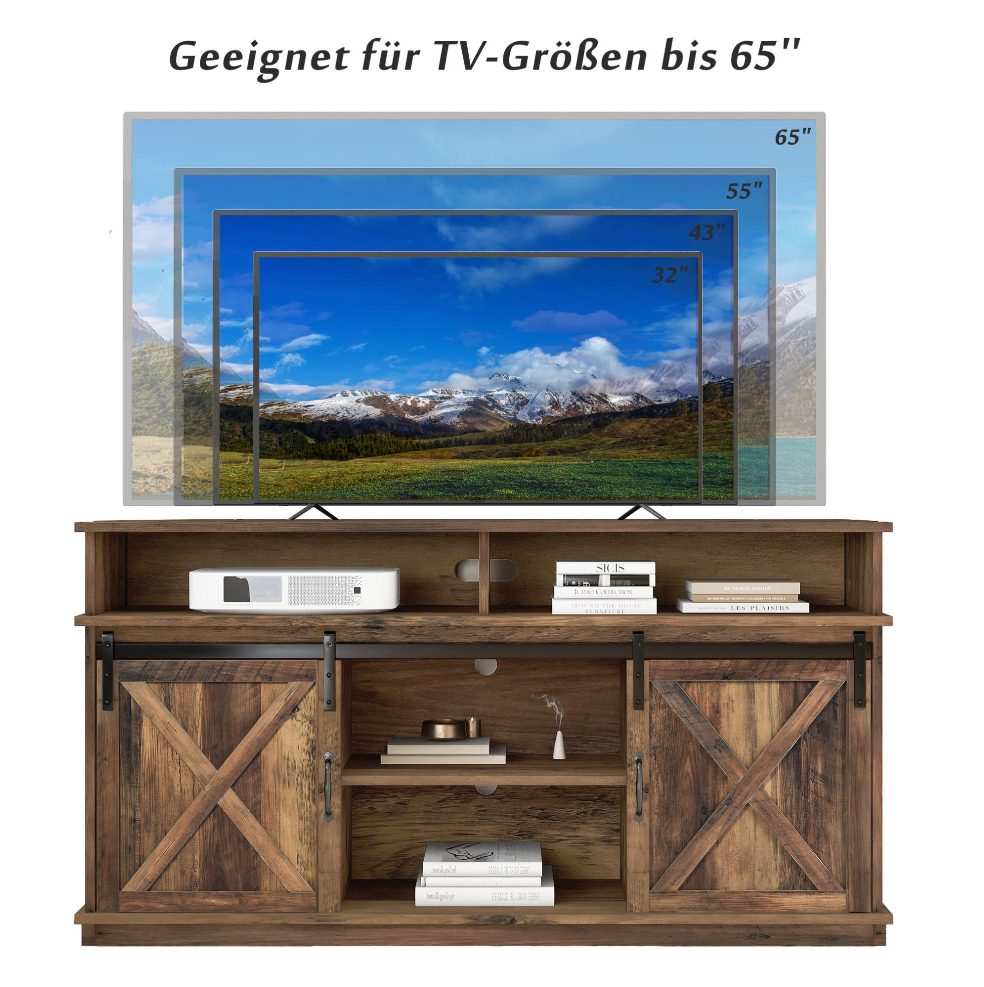 Ivmeu Tv-Schrank Rotbraun 148x78x40 cm