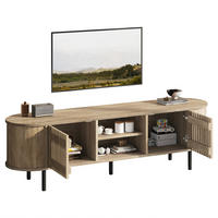 TV-LOWBOARD 160x40x47 cm Naturholz 2 Schränke Holzdesign - Naturfarben, Holzwerkstoff (40/47/160cm) - FLIEKS