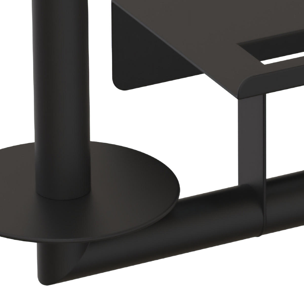 TOILETTENPAPIERHALTER - Schwarz, Kunststoff/Metall (28/27/10.5cm) - Relaxdays