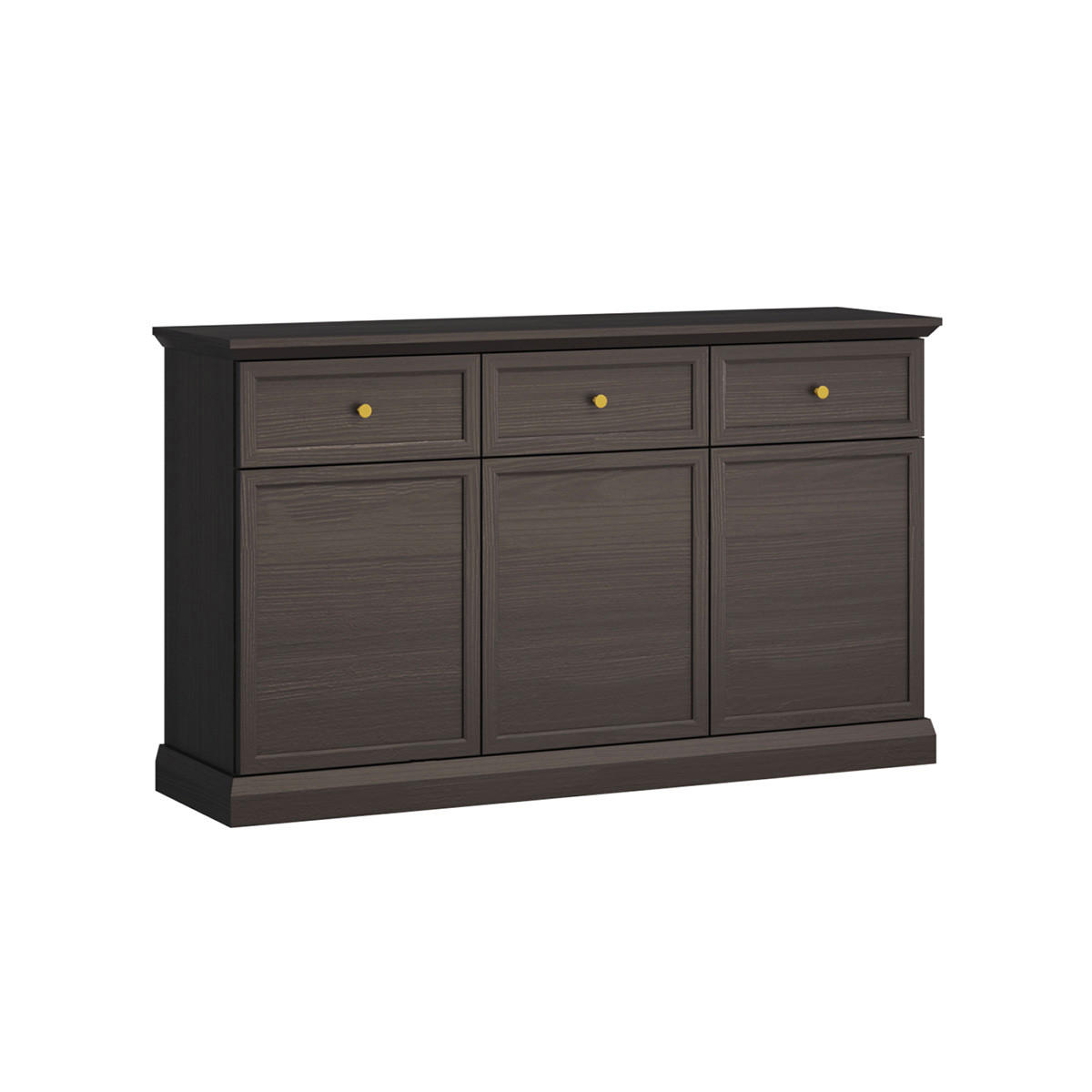 SIDEBOARD Toja Anthrazitfarbenes Holz - Braun, Holzwerkstoff (145.7/86/39.5cm) - Petits-meubles