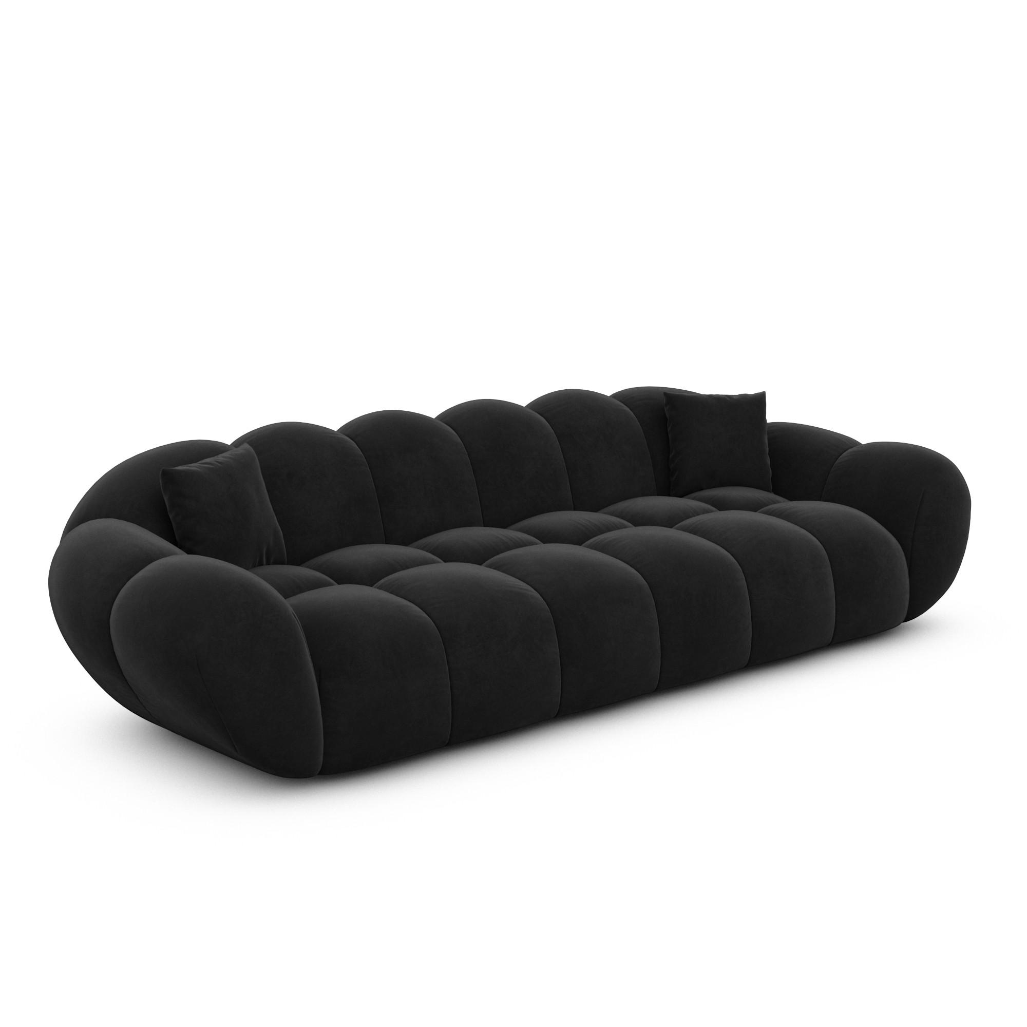 Varoyal 4-Sitzer-Sofa Schwarz 265x70x93 cm