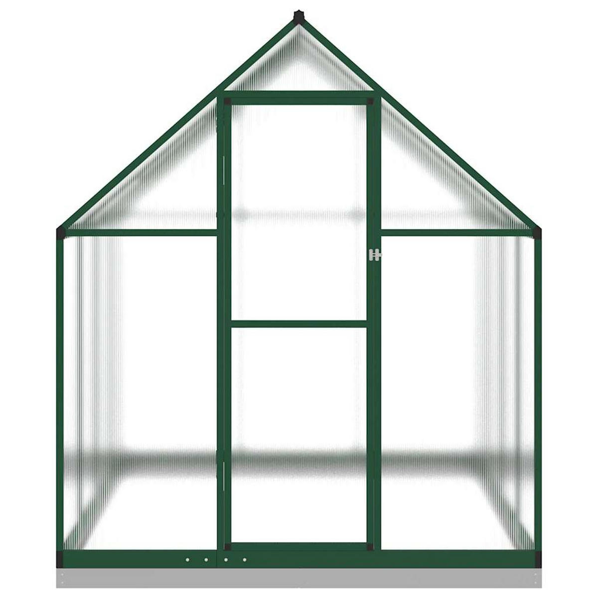 GEWÄCHSHAUS mit Fundamentrahmen Grün 224x169x202 cm Aluminimum - Grün, Metall (169/202/224cm)