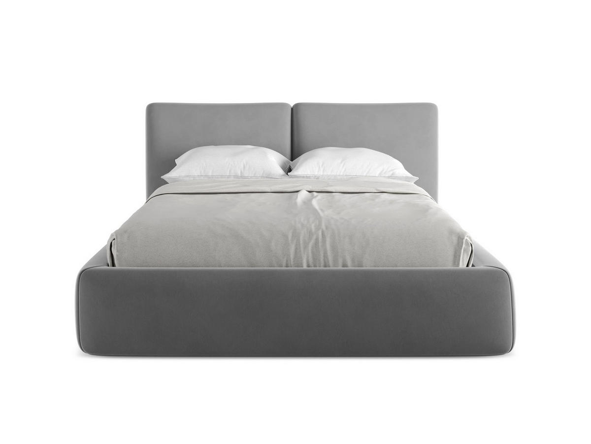 POLSTERBETT mit Bettkasten und Lattenrost 160x228 Grau - Schwarz/Grau, Kunststoff/Textil (140/200cm) - Makamii