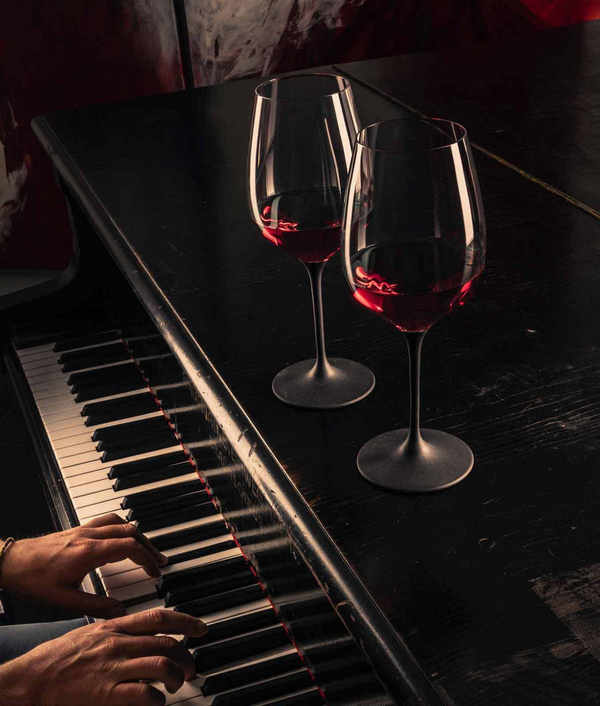 ROTWEINGLÄSER SCHIEFER Kaya schwarz 600 ml 2er Set - Schwarz, Glas (0.6L) - Eisch