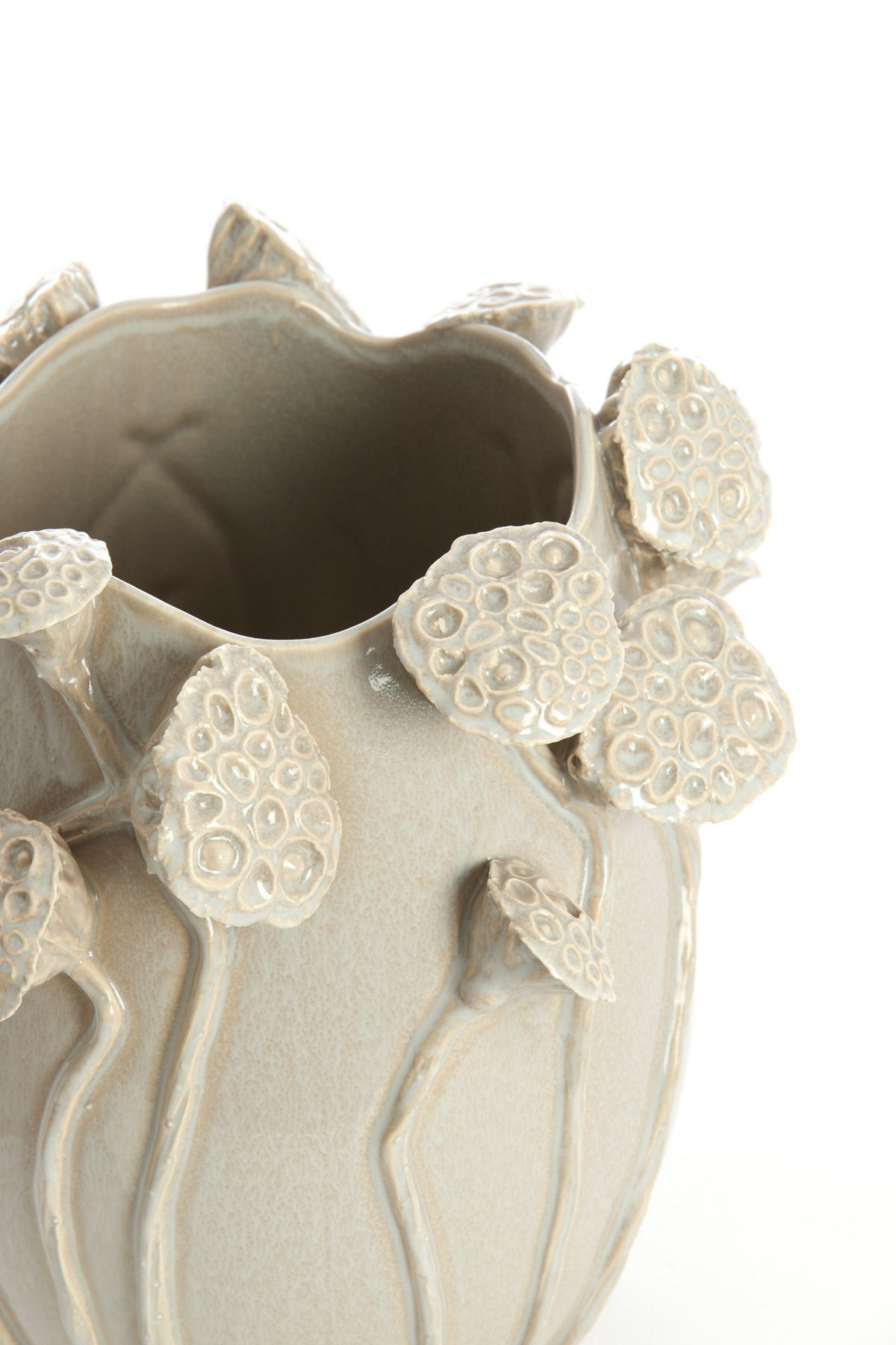 VASE Lavci Grau Ø26,5/26,5 cm - Grau, Keramik (26.5cm) - Light & Living