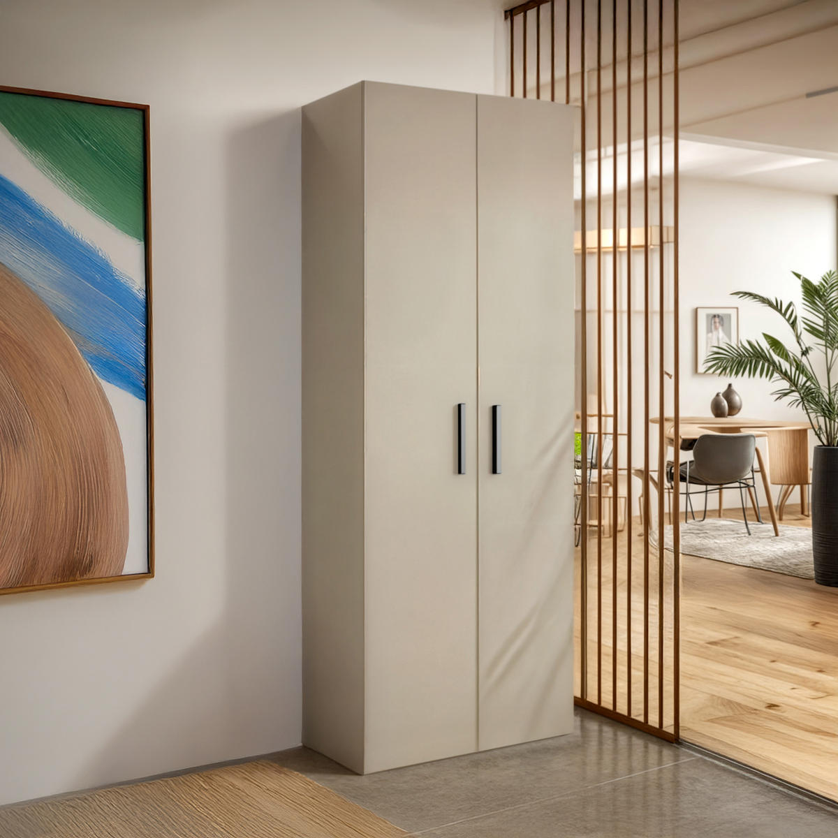 GARDEROBENSCHRANK MODULO 80/204/40 cm Modern Garderobe-Set Kaschmir - Kaschmir, Holzwerkstoff (80/204/40cm) - MASSENO