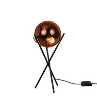 TISCHLAMPE Orb Axis Dreibein Braun/Schwarz - Braun, Glas (20/22/52cm) - s.luce