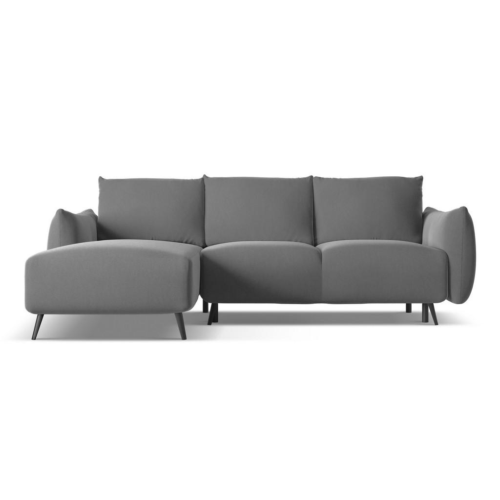 Thumbnail - Makamii Ecksofa, Grau, Textil, 3-Sitzer, Füllung: Schaumstoff, L-Form, Ottomane links, 242x162 cm, Made in EU, Wohnzimme...