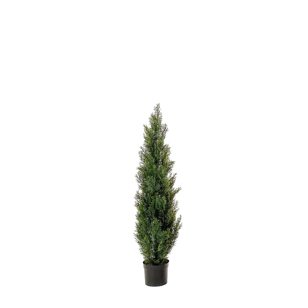 THUJAS Künstliche Grüne Zeder - Nathalie 120 cm - Multicolor, Kunststoff (1cm) - aplanta