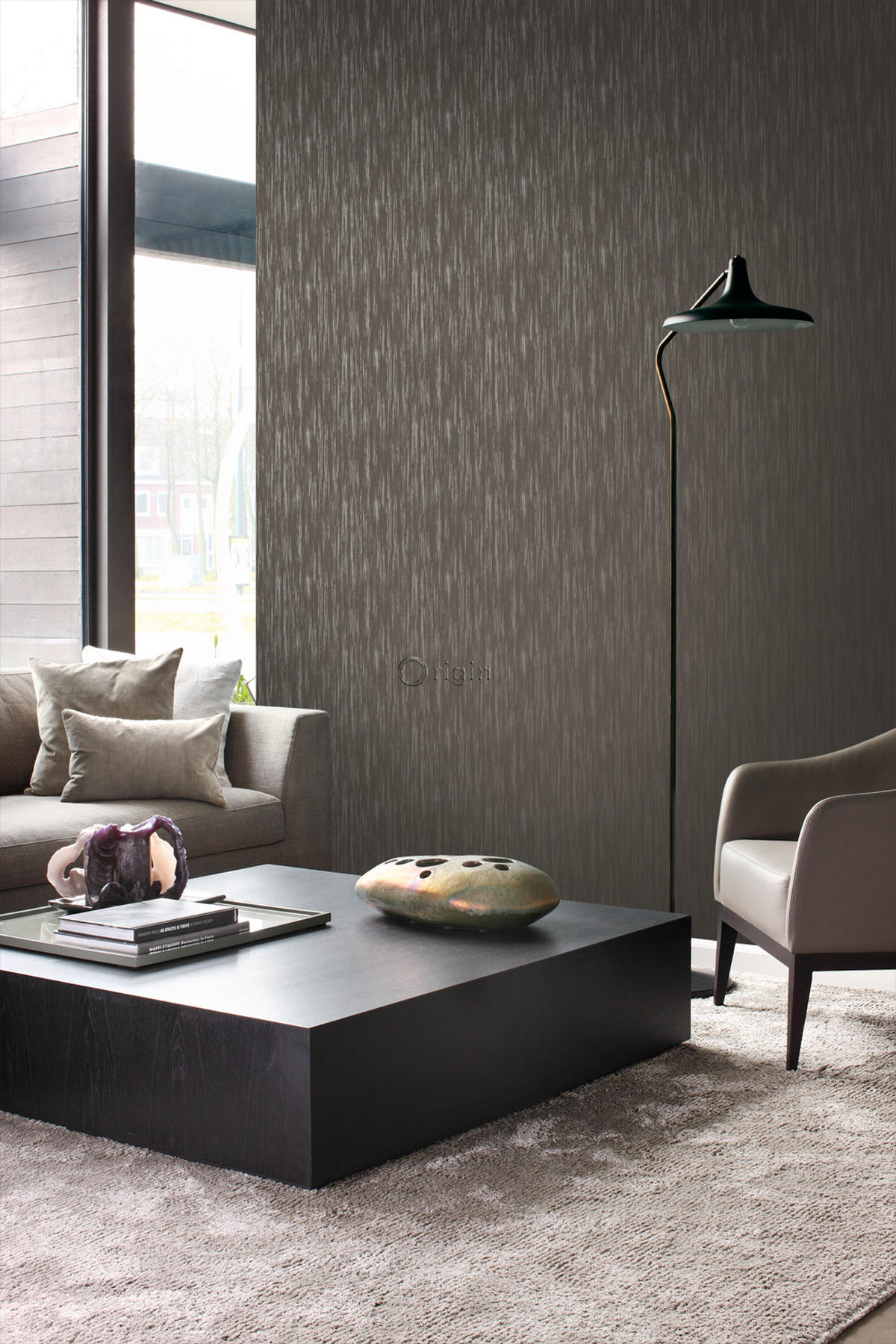 TAPETE feine Streifen 53 cm x 10.05 m - Goldfarben, Papier (53/1000cm) - Origin Wallcoverings