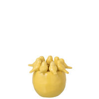 VASE VÖGEL Gelb - Gelb, Keramik (16.7cm) - J-Line