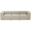 SOFA 3-Sitzer Kattrina Flachgewebe creme - Creme, Kunststoff (100/73/275cm) - 58aufmkessel