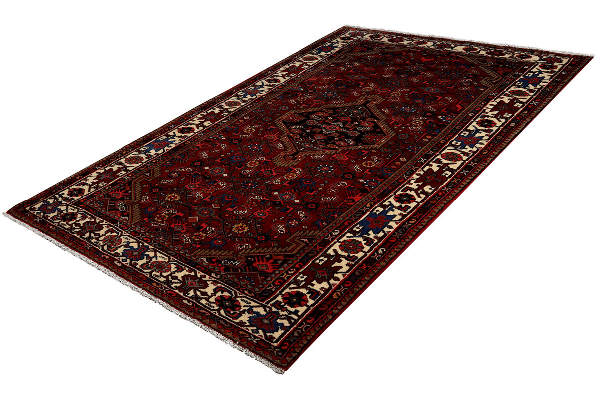 ORIENTTEPPICH handgeknüpft Assadabad Rot 248/137 cm Schurwolle - Rot, Textil (137/248cm) - Looma