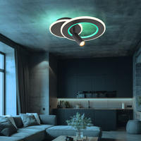 LED DECKENLEUCHTE MARIAN Schwarz Metall - Schwarz, Metall (36.5/29.2/13.5cm) - Globo Lighting