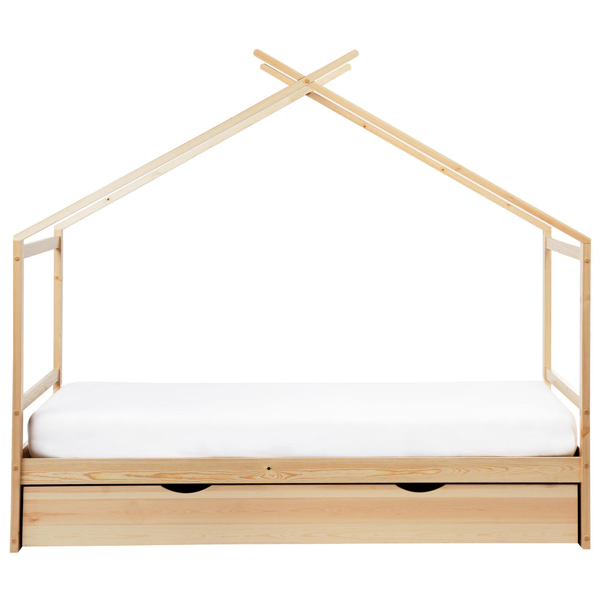 KINDERBETT 90x200 cm Heller Holzfarbton Orgeval - Hellbraun, Holz (90/200cm) - Beliani
