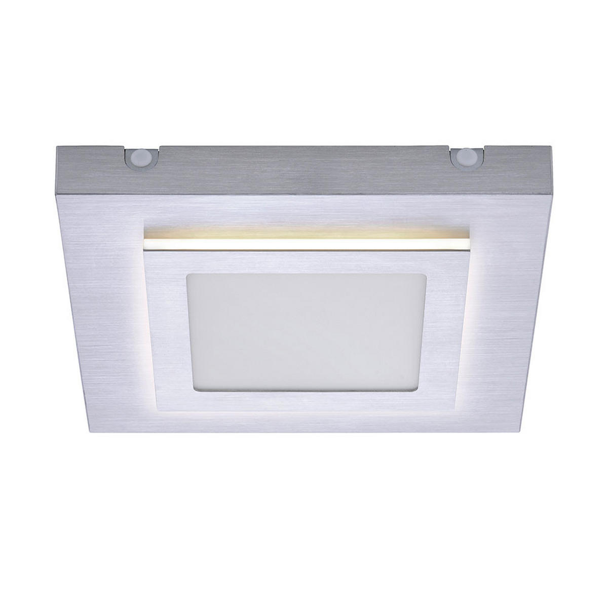 LED DECKENLEUCHTE TILING Aluminium Silber - Silberfarben, Metall (30/30/4.5cm)